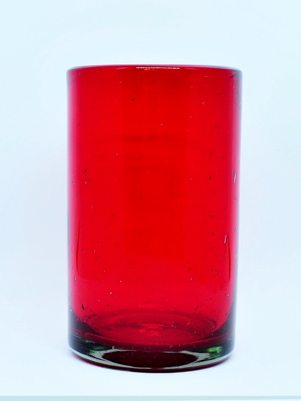 Novedades / vasos grandes color rojo rubí / Éstos artesanales vasos le darán un toque clásico a su bebida favorita.